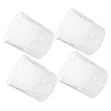 TOYZFRIENDY 4 Piezas Vasos de Whisky Delicados de Vidrio de Multifunción para Bar y Hogar Copa para Vino y Cócteles Elegante y Resistente