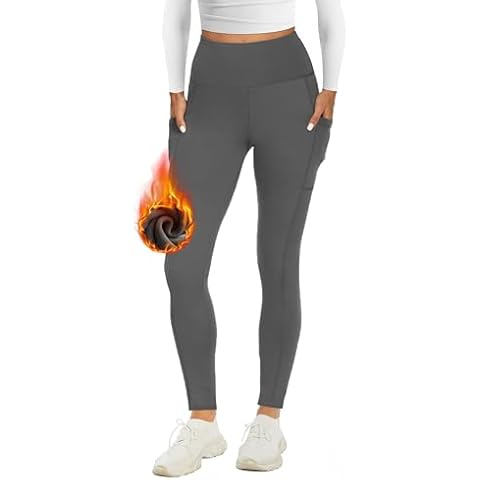 AMIYOYO Women's High Waist Fleece Leggings Cover