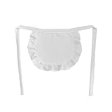 QUUPY Weiße Dienstmädchen-Schürze, Cosplay, Taillenschürze, Puffy Enge, Kostüm, Dienstmädchen, halbe Schürze, Cosplay-Kleid, Zubehör für Restaurant, Party, Kleid, Kostüme