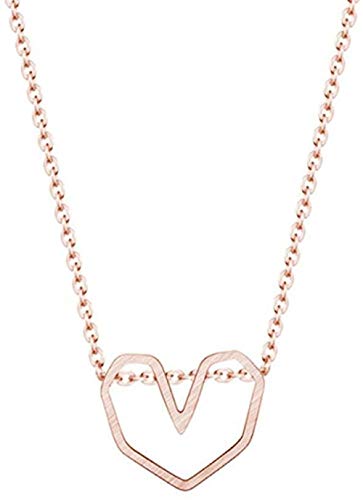 Preisvergleich Produktbild CKAWM Halskette Halskette Edelstahl Schmuck Nette Herz Anhänger Halskette Frauen Halskette Brautjungfer Geschenk