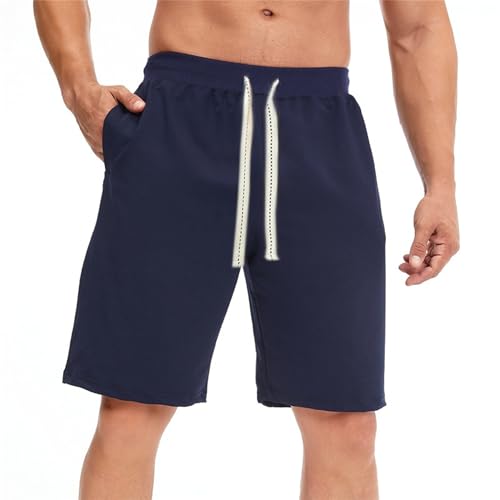 Shorts deportivos de algodón para hombre cómodos y sueltos miniatura 6