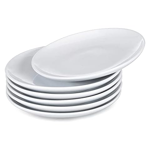 iboodi Cream White Porcelain Dessert Plates Set of 6 Cover