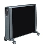 Dimplex FuturRad 3kW Portable Eco Digital Radiator, Stylish Oil Free Smart Column Heater, Freestanding Electric Plug In Compact Electric Heater with Bluetooth, Thermostat and Timer - Black Glass