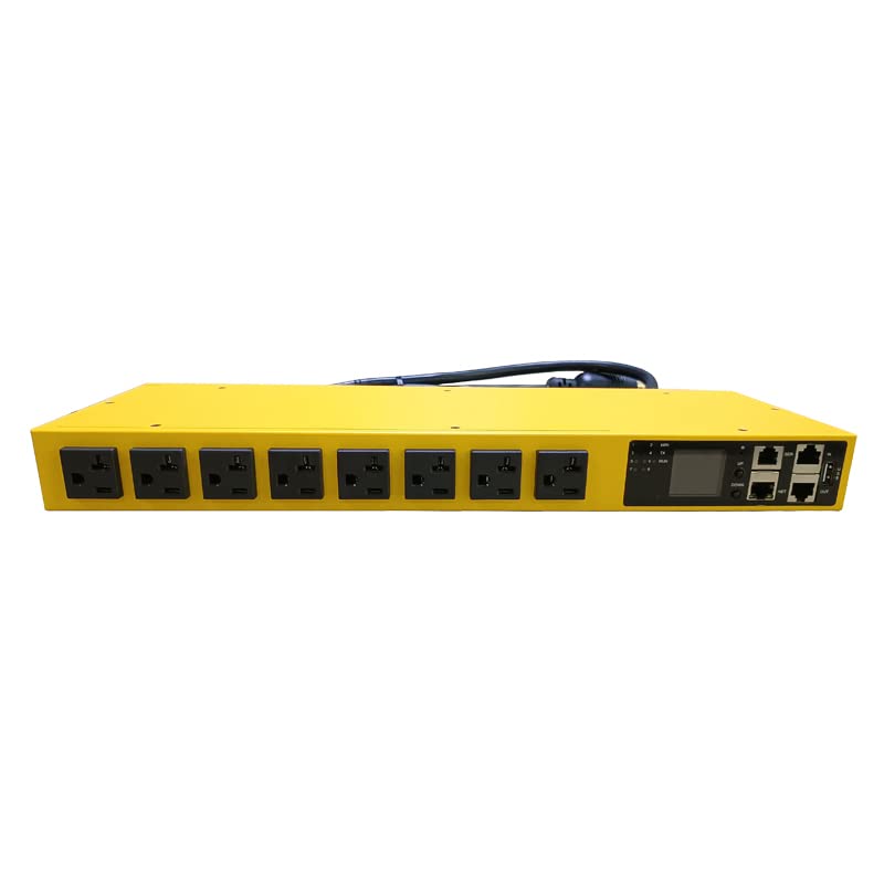 Image of Smart PDU Cabinet Socket 8-Port 20 amps SSH telnet SNMP 485-TCP RTU Programming Development Network Remote Control Room Aging Rack Used (Monitor and Control snmp telnet SSH Version)