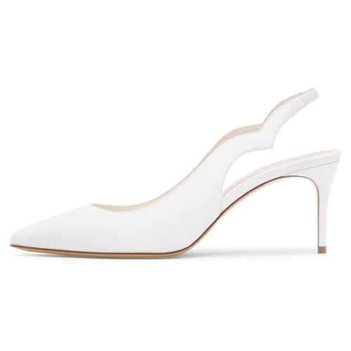 Women’s Slip On Pumps Special Slingback Stiletto High Heels Closed Pointed Toe Dress Shoes Office Prom Size 4-16 US2