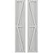 Ekena Millwork ARW102BF311X84STH Americraft Three Exterior Real Wood Two Equal Panel Framed Board-n-Batten Shutters w/Double Z-Bar (Per Pair), 10 1/2"W x 84"H, Hailstorm Gray