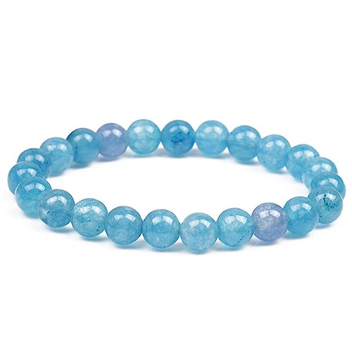 Bracelet de jade véritable de 8 mm en perles de cristal naturel de qualité