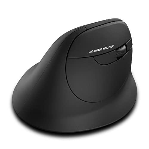 Zelotes Vertikale ergonomische kabellose Maus, optische USB-wiederaufladbare Maus, 2400 DPI, 6 Tasten Mäuse für Laptop, PC, (schwarz) – Bild 4
