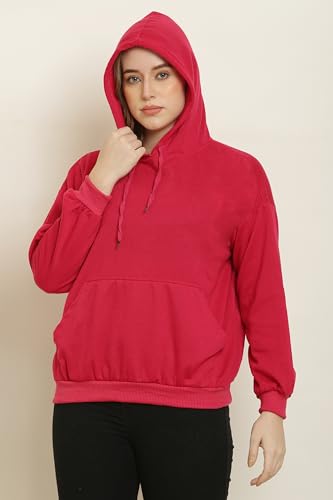 Image of CANIDAE Women's Sweatshirt & Hoodies, Fleece Material Full Sleeves, Women Winter Wear, Hooded Neck Regular Fit Long Sleeve Womens Sweatshirt || Small to 12XL || Plus Sizes ||