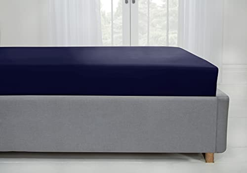 Emma Barclay Lyla Fitted Sheet in Navy - Double, Navy Blue - Image 3
