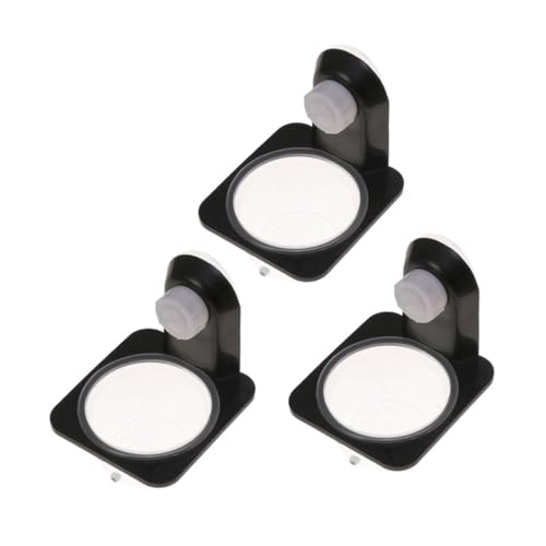 MERRYHAPY 3個爬虫類用 フードボウル 耐久性素材 ペットボウル 餌やり容器 水入れ フィーダー ケージ対応 壁面固定 取り外し可能 水槽 アクリルボックス適用 カブトムシ クモ イグアナ 飼育