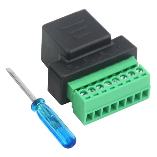 Conector RJ45 hembra a terminal de tornillo 4 unidades miniatura 5