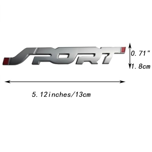 Sticker Sport de metal gris para transformar el aspecto exterior de tu coche 2