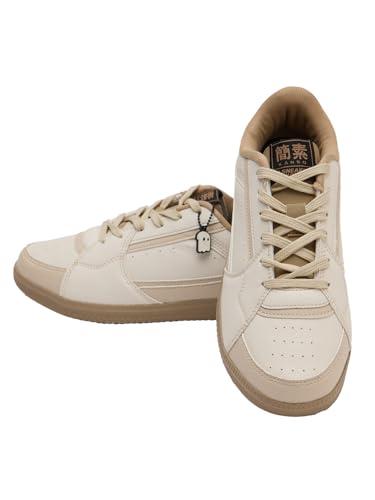 Image of The Souled Store Kanso: Beige Men and Boys Lace Up Low Top Sneakers