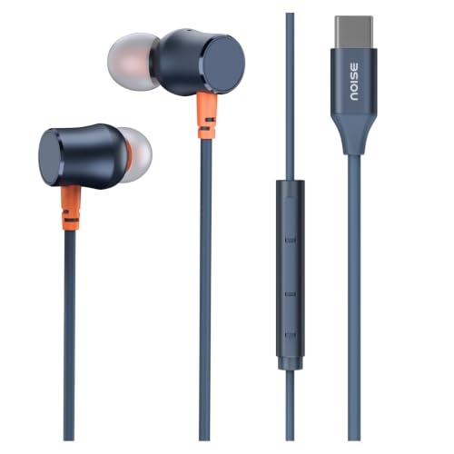 Image of Noise Chord 100 Type-C Wired Earphones | 10mm Driver | Deep Bass | in-Line Mic with Voice Assistant | Multifunctional Controls - Midnight Blue