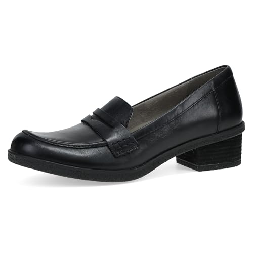 Dansko Danica Heeled Loafer for Women - Waterproof Leather with Rubber Outsole and Leather Stacked Heel for Long-Lasting Style in Any Weather