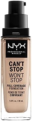 NYX PROFESSIONAL MAKEUP Can't Stop Won't Stop Foundation, 24h Full Coverage Matte Finish - Alabaster