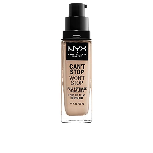 NYX PROFESSIONAL MAKEUP Can't Stop Won't Stop Foundation, 24h Full Coverage Matte Finish - Alabaster