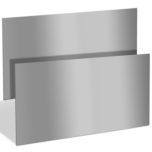 Blulu 2 Pack 20 Gauge Sheet Metal Weldable Steel 24 x 48 Inch 1008 Carbon Steel Sheet Unpolished (Mill) Finish Shim Stock Metal Cold Rolled Flat Sheets, 0.0359
