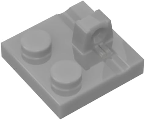 Gobricks 92582 Hinge Plate Hinge Plate 2x2 Locking with 1 Finger on Top 10 Pieces GDS-825 Compatible with Lego Building Blocks Color:Flat Silver 315