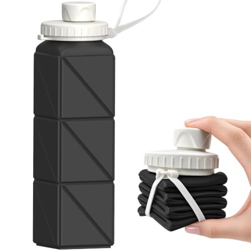 BEAUTAIL Collapsible Water Bottle 610 mL, Silicone Travel Water Bottle