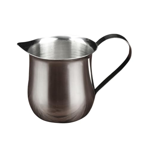HOLIDYOYO 1pc Milk Container Milk Can Milk Jug Milk Pitcher Jug Coffee Creamers Espresso Jug Steel Creamer Jug Milk Frothing Coffee Mugs Milk Latte Art Pitcher Coffe Creamer Silver
