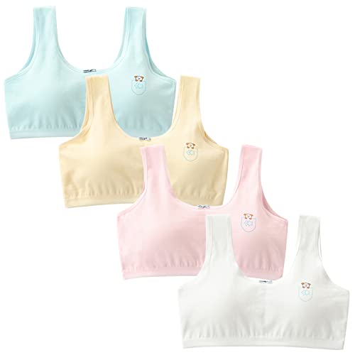 Teens Girls Padded Training Bras 8-10 Years Old Teenager Cotton Bras Lightly Padded Sports Bras For Teens Seamless Crop Cami Bras Kids Girls Bras #TOP28