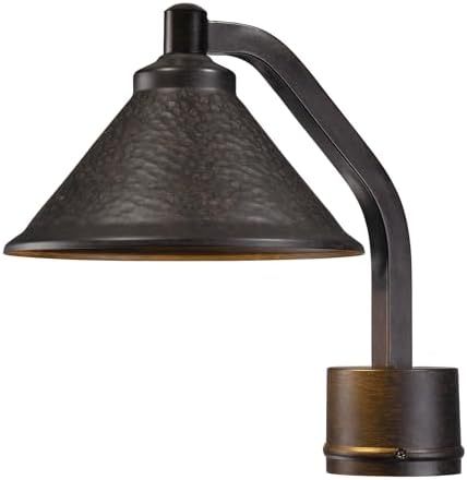 The Great Outdoors 8106-A138-L Kirkham Outdoor Post Mount, 1-Light, 10 Total Watts, 8.5-in H x 11-in W, Aspen Bronze