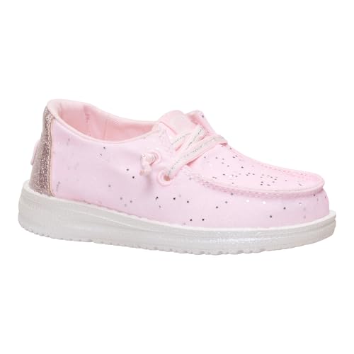 Image of HEYDUDE Girl's Toddler Wendy Sparkle Surprise | Slip On Shoe with Elastic Laces