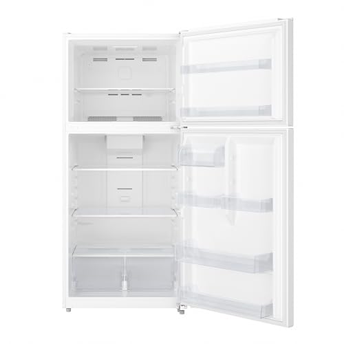 Image of KoolMore 30 Inch 20 Cu Ft Top Freezer Refrigerator, White, Freestanding Full Size Fridge Freezer for Home Kitchen or Garage