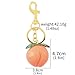 Disengor Peach Purse Bag Charms Keychain - Cute Women Handbags and Tote Bags Jewelry Accessories - Exquisite Unique Gifts