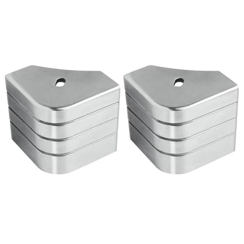 MoSundi 2 tapas de esquina de aluminio revestidas para pontón de barco, protectores de ángulo redondo de 90° para protección contra impactos de muelle, accesorios marinos resistentes a la corrosión