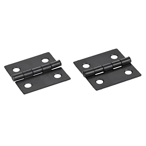 1-1/2" X 1-1/2" Flat Black Butt Hinges | Pack Of 2 | Cabinet Door Or Box Hinges | Dl-H537B-112Bk (1) #TOP1