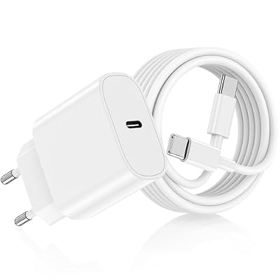 DGVERS Cargador Carga Rápida USB-C para iPhone 17 16 15 & Cable de Carga Rápida 2M - Adaptador de Enchufe 20W Compatible con iPhone 16e 16/15 Plus 17 Air 17/16/15 Pro Pro MAX Pad