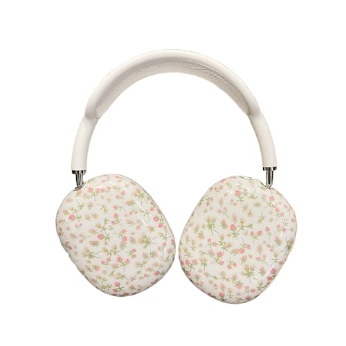 SCJLSDA Schutzhülle für AirPods Max, niedliches rosa Blumen-Design, mit Blumenmuster, für Kopfhörer und Kopfhörer