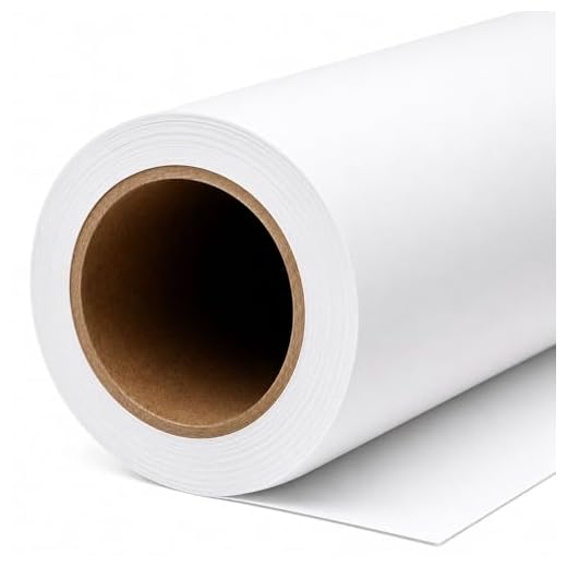 Yizhily Seamless Photography Photo Backdrop Background Paper for Photoshoot, Arctic White, 53''x16.5'