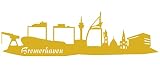 Samunshi® Wandsticker Bremerhaven Skyline viele Größen und Farben sofort lieferbar wandtattoo in 7 Größen und 25 Farben (30x8,8cm Gold)