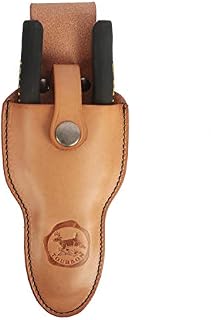 TOURBON Deluxe Tan Leather Secateurs Holster Belt Pouch for Garden Tool Scissors