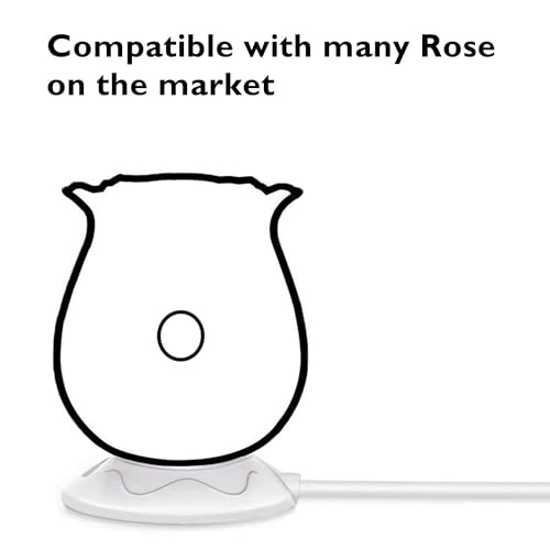2.4Ft Rose Charger, Magnetic USB Charger Cable Cord Fast Charging Dock Station for Rose - 12mm/ 0.47inch