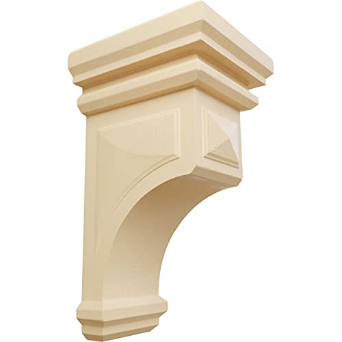 Ekena Millwork CORW05X05X10WFMA Medium Woodruff Wood Corbels, 5"W x 5 3/4"D x 10"H, Maple