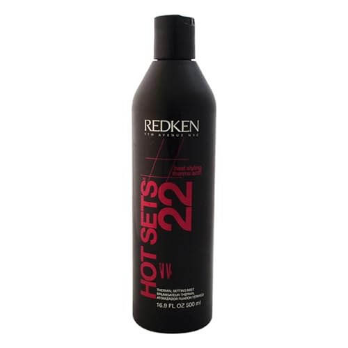 Redken Hot Sets 22 Thermal Setting Mist | For All Hair Types | Protects Against Heat Damage | Refill Size | 16.9 Fl Oz