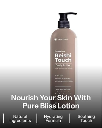 Generic GanoDaily Reishi Touch Body Lotion – Daily Moisturizer with Ganoderma Extract – Lightweight Hydrating Formula for All Skin Types – 16 oz Pump Bottle