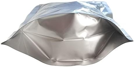 8"x12"x4" Mylar Stand Up Gusseted Bags/Pouches - 5 mil Genuine Resealable Aluminum Foil-Lined Bag for Long Term Food, Grain, Dried Flowers, Baking, Coffee, Storage Container