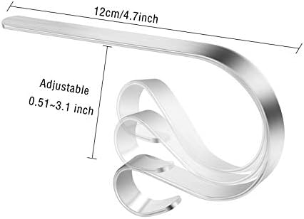 Homgaty Christmas Stocking Holders for Mantle, 6 Pack Christmas Stocking Hanger Hooks Metal Fireplace Hanger for Christmas Party Decoration (Silver)