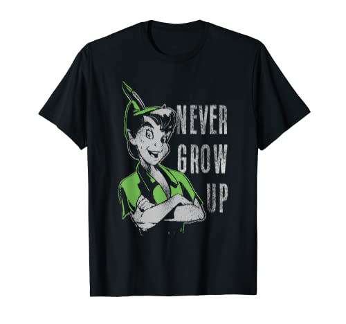 Disney Peter Pan Never Grow Up Vintage Portrait Camiseta