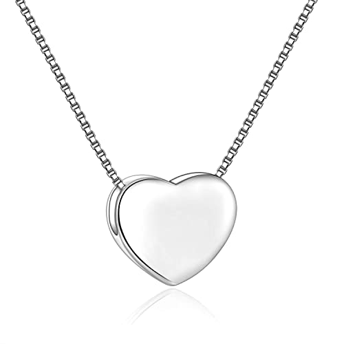 CANDYFANCY Initial Necklace 925 Sterling Silver Letter Pendant Pe...