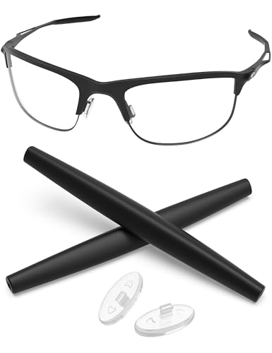 PapaViva �S���L�b�g �C���[�\�b�N �m�[�Y�p�b�h For Oakley Half Wire 2.0 - �u���b�N