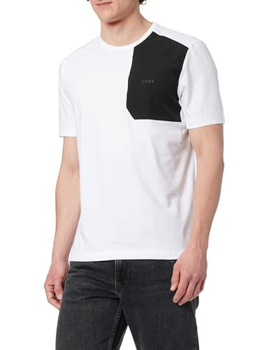 BOSS Men's Tee PKT Glamping 10268628 01 T_Shirt, White100, L
