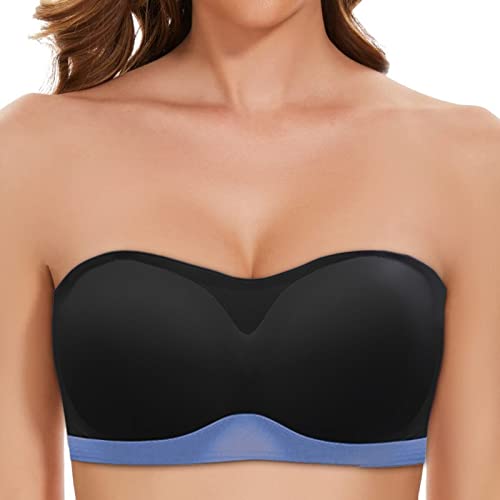 Hxiaen Women's Lingerie Strapless Front Buckle Lifting Bra Wire Briefs Push Up Bandeau Bra Primark Shop Online, black, M Hxiaen Women's Lingerie Strapless Front Buckle Lifting Bra Wire Briefs Push Up Bandeau Bra Primark Shop Online, black, M