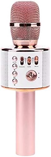 Bluetooth-Karaoke-Mikrofon Drahtloses Mikrofon Professioneller Player-Lautsprecher mit Tragetasche Color Rose Gold